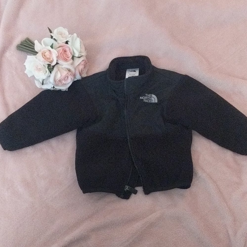 Infant northface polartec black jacket 6-12 months